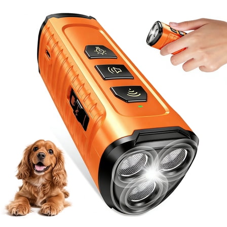 LAPTOM MAX Dog Bark Deterrent Device Ultrasonic Training Control Tool with 5 Modes and LED Flashlight Suitable for Indoor and Outdoor Dog Training