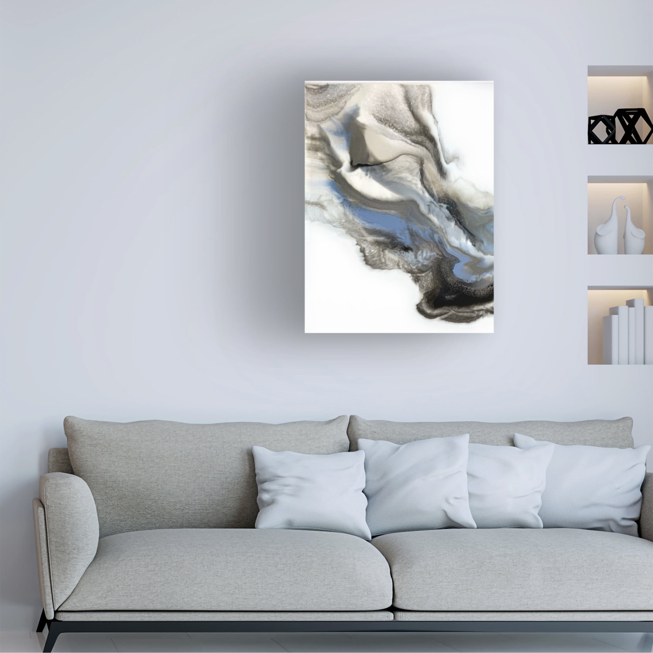 Trademark Fine Art Alyson Storms  Grey Smoke 2 Canvas Wall Art