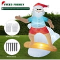 thumbnail image 2 of 8FT Christmas Inflatables Outdoor Surfing Santa Claus Decoration, Blow up Christmas Decor with Bright LED Light for Holiday/Christmas/Yard/Garden/Party, 2 of 9