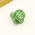 thumbnail image 5 of HDJNal Antique Rose Flower Cabinet Knobs, 6pcs Vintage Ceramics Handles Decorative Drawer Handle Knobs for Dresser Cabinet with Mounting Screws (Green), 5 of 7