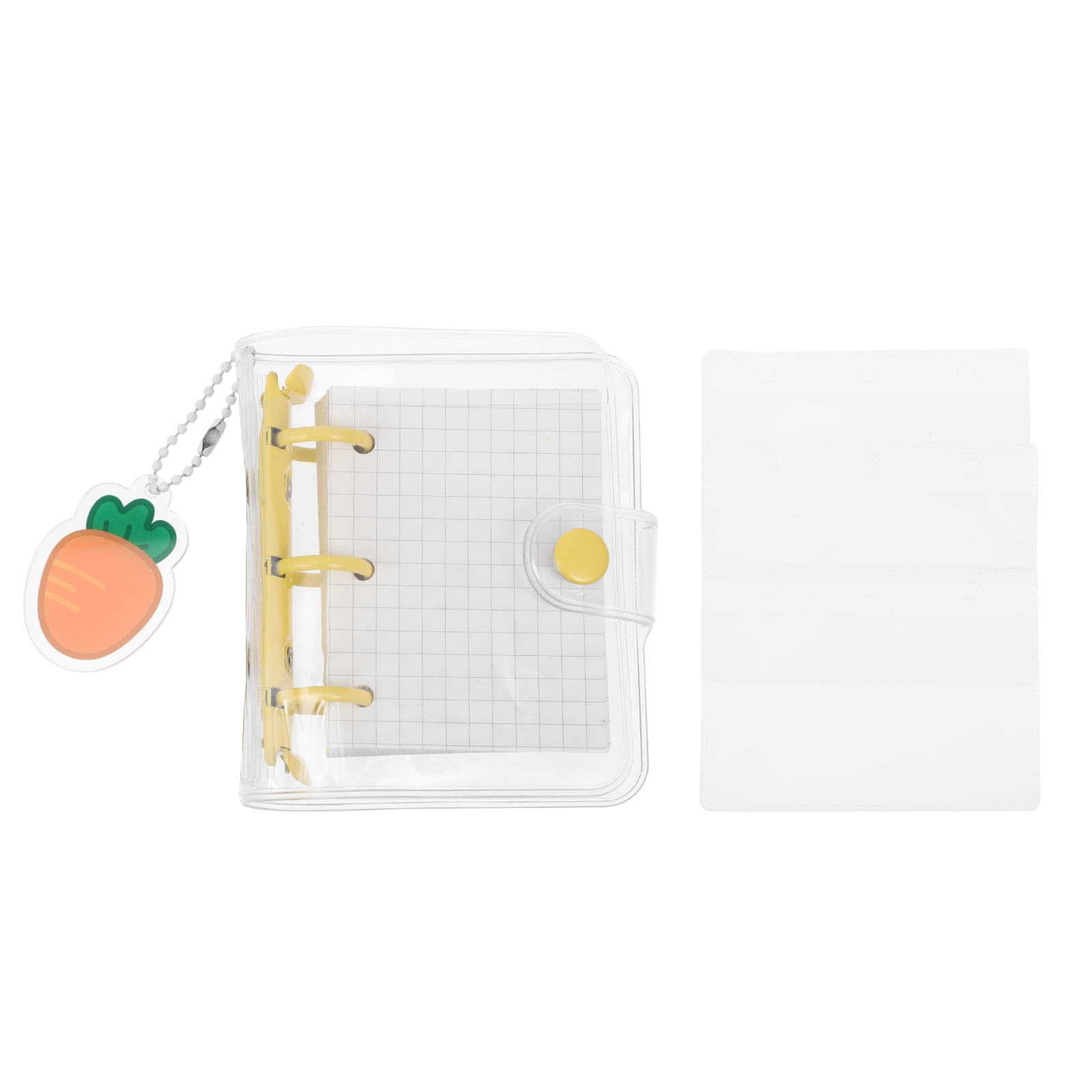 Binder Notebook Mini 3 Ring Loose Leaf Notebooks Pockets Paper Journal