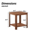 thumbnail image 2 of Leumius 2-Tier End Table for Small Spaces,Farmhouse Nightstand Side Table for Living Room,Bedroom,Walnut, 2 of 2