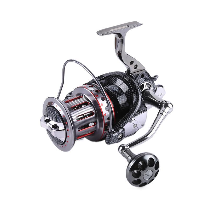 New All Metal High Quality Fishing Reel 8000-1200010+1 Ball Bearings Drag12-18kg Pesca Carp Spinning Reels Molinete Peche En Mer