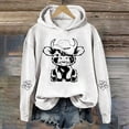 thumbnail image 3 of Xudanell Women Graphic Hoodies Western Cow Sweatshirts for Women Print Oversized Pullover Casual White S, 3 of 3