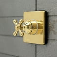 thumbnail image 3 of Kingston Brass KS3047BX 3-Way Diverter Valve with Trim Kit, Brushed Brass, 3 of 7