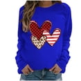 thumbnail image 2 of Styesk Chandails à Manches Longues pour Femmes, Imprimé de Cœur, Hauts de Sortie, T-Shirts Confortables et Doux à Col Rond, Chandail à Enfiler, Mode, Ample, Léger, Chandail en Molleton, Graphique de la Saint-Valentin, Hauts Décontractés, 2 of 3