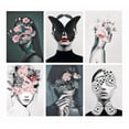thumbnail image 3 of Set 3 Cuadros Canvas Arte Moderno Mujeres Flores 50x70cm, 3 of 4