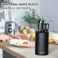 thumbnail image 5 of Knife Block Without Knives,Detachable Knife Holder for Easy Cleaning, Space Saver Knife Storage Holder with Scissors Slot, Black, 5 of 6