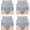 Gray, variant on HUPOM Plus Size Underwear Panties For Women High Waist Casual Tie Seamless Waistband Beige M