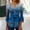 Navy, variant on Drovellove Women's V Neck 3/4 Length Sleeve Blouse, Printed Casual Tunic Top for Home or Office