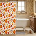 thumbnail image 3 of Erosebridal Pumpkin Leaves Shower Curtain 72Wx72L,Fall Harvest Bathroom Curtain,Cream, 3 of 6