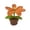 #A02-Orange, variant on Pure Hand Crochet Lily Home Decor, Authentic Fake Lily Flower, Beautiful Purple Weaving Accent, Retro Indoor Ornament, Small Table Display Ornament for Office Use