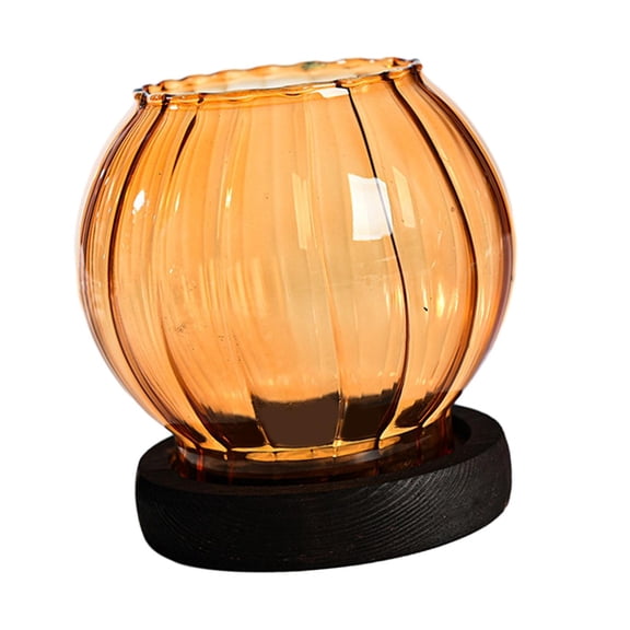 Fzaqwen Glass Candle Holder Candle Stand Candlestick Tealight Holders for Wedding Party Birthday , Yellow