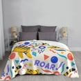 thumbnail image 6 of XMXT Throw Blanket, Jumping Cartoon Tiger Machine Washable Blankets for Sofa, 50 x 40 inches, 6 of 9