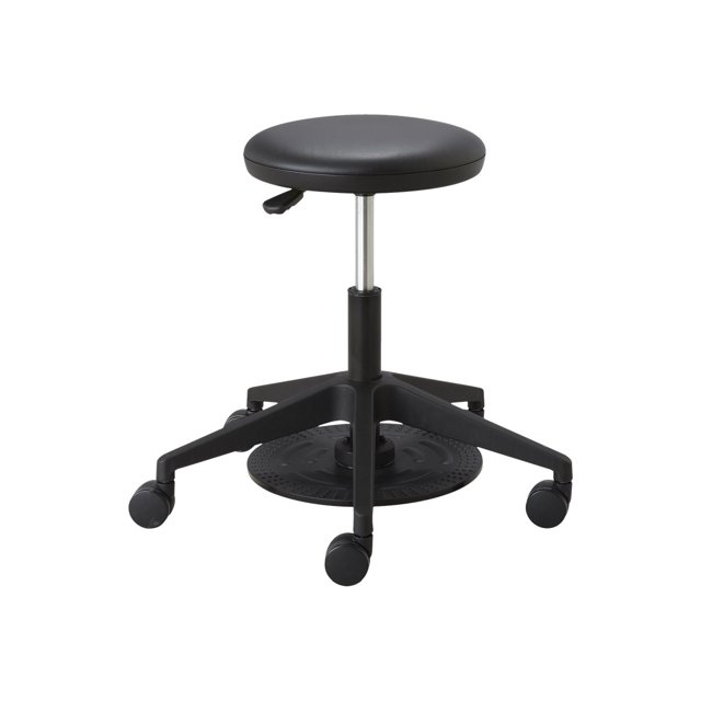 Safco Tabouret de Laboratoire à Pédale Réglable-Maison-Bureau-Chaises, Noir