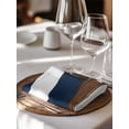 thumbnail image 6 of Navy Blue White Stripes Cloth Napkins Set of 4 Reusable Dinner Napkins, Farmhouse Striped Vintage Cocktail Napkin Washable Table Napkins for Wedding/Holiday Party/Baby Shower 20"x20", 6 of 7