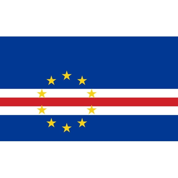 Cape Verde Flag Decal Sticker - 6 inches wide