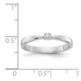 thumbnail image 4 of White Sterling Silver Ring Band Diamond Ice .03ct., 4 of 6