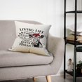 thumbnail image 3 of Living Life Somewhere Between Jesus Take the Wheel I Wish a Heifer Would Inspirational Quotes Throw Pillow Cover,Cow Lover Gifts,18 x 18 Inch Rustic Cow Decorative Linen Cushion Cover for Home Bedroom, 3 of 4