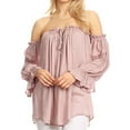 thumbnail image 1 of Women Renaissance Off Shoulder Top Costumes Blouse Boho Peasant Shirt, 1 of 5