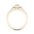 thumbnail image 3 of Imperial 1/2Ct TDW Baguette Diamond 14k Yellow Gold Halo Engagement Ring (H-I, I2), 3 of 4