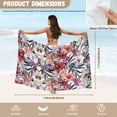 thumbnail image 6 of Yuyamidu Womens 3pcs Swimsuits String Bathing Suit Hibiscus Flowers Halter Top with Side Tie Bikini Bottom with Cover Ups Sarong Wraps Beach Wear, 6 of 6