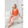 thumbnail image 6 of MINTREUS Womens Pajamas Sets 2 Piece Short Sleeve Lounge Set Printed Loose Pants Pj Sets, S-2XL, 6 of 7