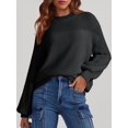 thumbnail image 3 of Women'S Casual Long Sleeve Sweaters Loose Crewneck Knit Solid Pullover Sweater Jumper Tops, 3 of 4