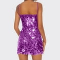 thumbnail image 3 of Women's Glitter Sequin Mini Dress Spaghetti Strap Sparkle Party Short Dresses, 3 of 6