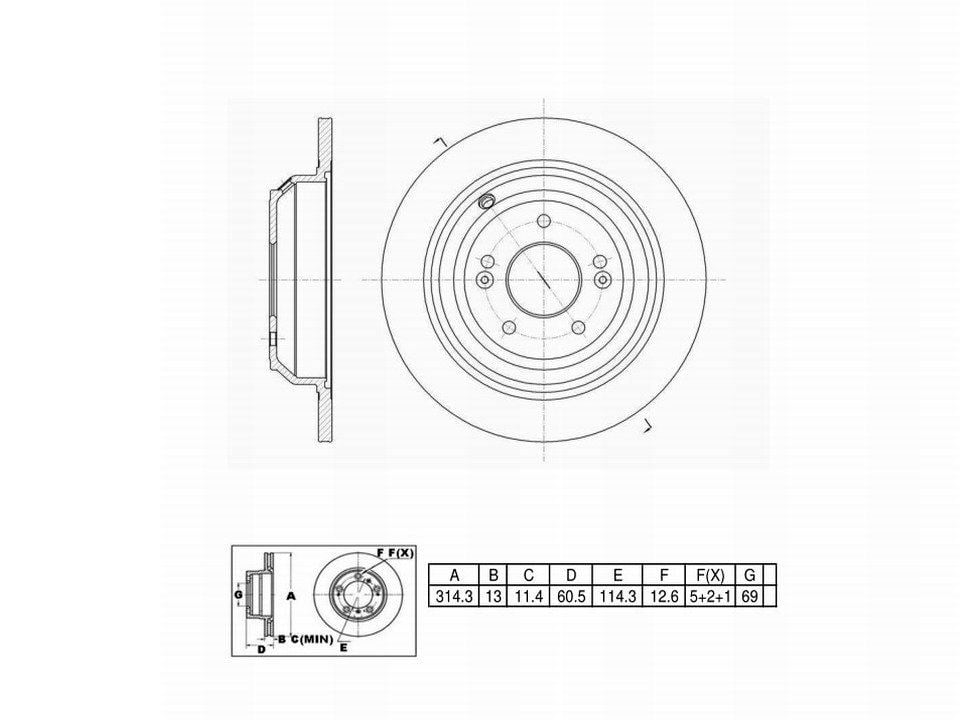 Ultra High Carbon 700 Brake Kits, Rear UHCK7242, Hyundai Genesis 2016-2011