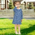 thumbnail image 5 of Girls' long-sleeved dress Many Small Chrysanthemums Girls' A-line dress with ribbed cuffs Soft and comfortable, 5 of 6