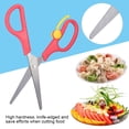 thumbnail image 4 of Tijeras para alimentos de acero inoxidable tijeras multifunción ángulo obtuso seguro Guardería afilada para viaje de carne Fideos Comida Pan Verduras caseras Jardín de ANGGREK Otros, 4 of 8