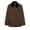 *Coffee, variant on Women's Contrast Collar Double Breasted Blazer , Notch Lapel Work Coat For Women, Ladies' Long Sleeve Suit Jacket With Pockets, White , XS-2XL