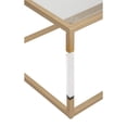 thumbnail image 5 of DecMode 46" x 19" Gold Metal Open Framed Coffee Table with Clear Glass Top and Acrylic Legs, 1-Piece, 5 of 12