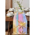 thumbnail image 4 of Golden Palm Tree Table Runner 72 Inches, Rainbow Beach Seaside Bed Runner Dresser Scarves Tabletop for Indoor Outdoor Parties/Ceremony/Banquet, 13" x 72", 4 of 8