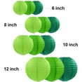 thumbnail image 2 of JUMRHFAN 12 Pcs Green Party Paper Lanterns Green Party Supplies Round Chinese Paper Lanterns for Spring Theme Party Birthday Baby Shower Graduation Wedding Irish Party Saint Patricks Day Decor, 2 of 14