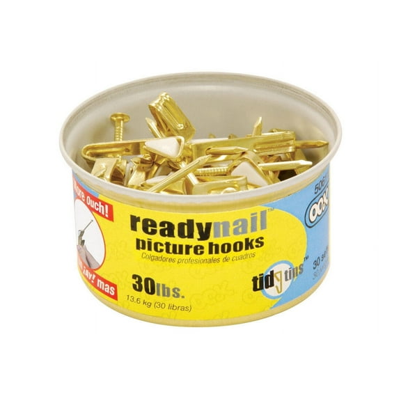 OOK Brass-Plated Standard Picture Hook 30 lb 25 pk