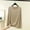 Beige, variant on Abtuhar Women Long Sleeve Tops Solid Round Neck Lyocell Straight Hem Springtime Summer Shirts