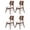 Beige, variant on New Classic Furniture Oscar Wood Dining Chair in Walnut/Teal (Set of 4)