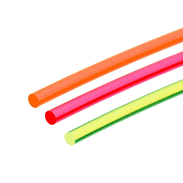 Unique Bargains 6Pcs Replacement Fiber Optic Sight Rods, 6 Inch 0.12 Inch OD PMMA Bows Sights DIY Art Fluorescence Red Green Orange