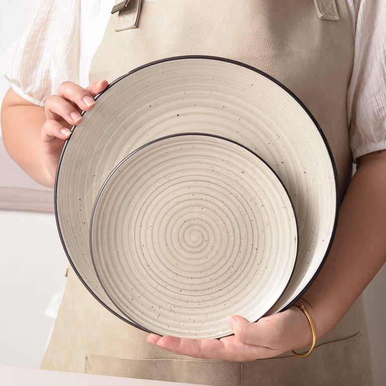 Vancasso 12-Piece Stoneware Dinnerware Set, Beige photo 5
