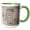 Green/White, variant on 3drose, Wolf Illustration with Alpha Hunter Text, 11oz Two-tone Blue Mug