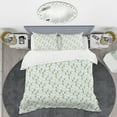 thumbnail image 2 of Designart 'Golden Foliage X' Mid-Century Modern Duvet Cover Set, 2 of 4