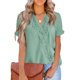 thumbnail image 1 of Blusa de manga corta con cuello en V informal de verano para mujer a la moda OAVQHLG3B Store  lin121212, 1 of 4