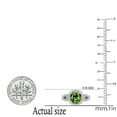 thumbnail image 4 of Dazzlingrock Collection 7mm Cushion Peridot & Round White Diamond Halo Split Shank Engagement Ring for Women (0.25 ctw, Color I-J, Clarity I1-I2) in 18K White Gold, Size 4, 4 of 5