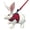 Red, variant on Meidiya Adjustable Rabbit Harness Leash Set,Harness Leash for Pet Safety Walk Running Jogging,Soft Harness with Elastic Leash for Bunny Ferret and Other Small Pet Animals