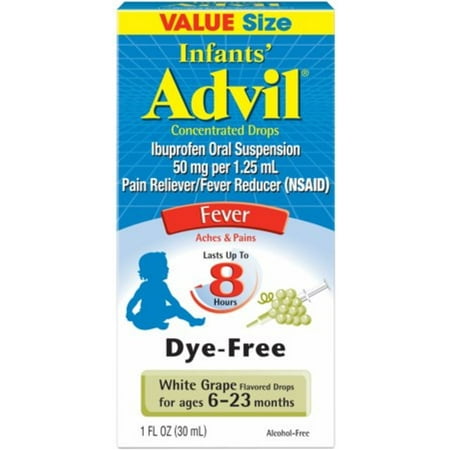 Advil Infants' Ibuprofen Concentrated Drops White Grape Flavored 1 oz (Pack of 6)