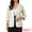 Beige, variant on Women's Cotton Linen 3/4 Sleeve Lightweight Jacket Blazer XS Beige