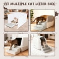 thumbnail image 3 of Adjustable 3-Step Cat Ramp for Litter Box, Litter Catcher Tray for Auto Litter Robots, 14"x9"x7", 3 of 9
