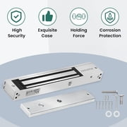 Electric Magnetic Lock, Electromagnetic Door Lock Holding Force for Access Control, 600LBs/280KG, OutSwinging Door Access Control System, Single Door 12V